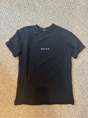 Men's Black Short Sleeve Logo Tee